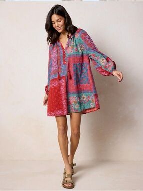 Natural Life Camille Mini Dress - Jewel Positano Scarf